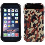 Wholesale Apple iPhone 6 Plus 5.5 Design Candy Shell Hybrid Case (Camouflage Brown)